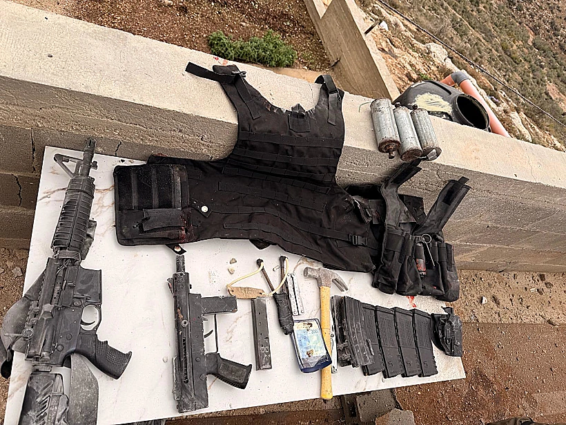 אמצעי לחימה שאותרו בשומרון