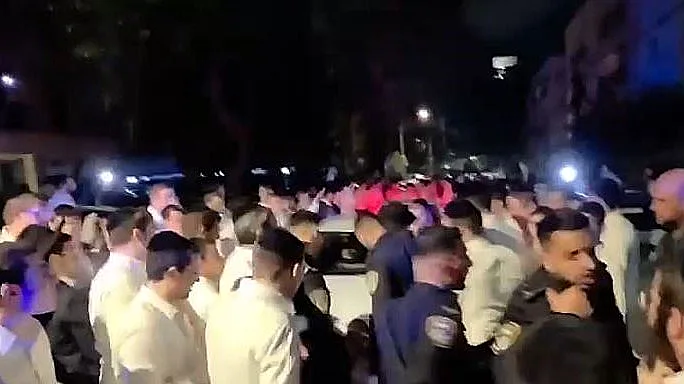 מחאת חרדים נגד מעצר עריק בבני ברק