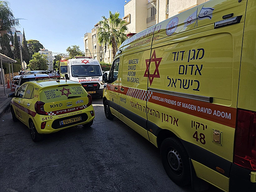 זירת תאונת העבודה ברמת השרון