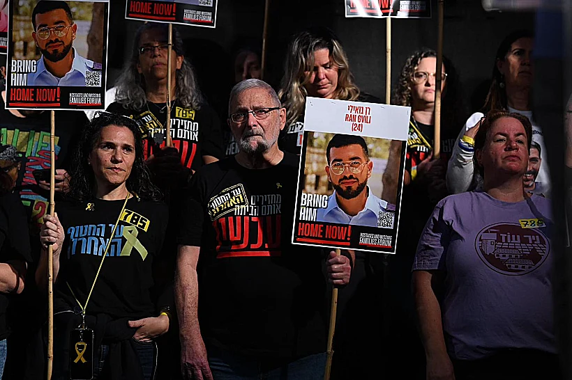 תמננתו של רן גואילי הערב בכיכר החטופים