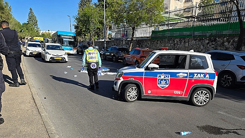 זירת התאונה בירושלים