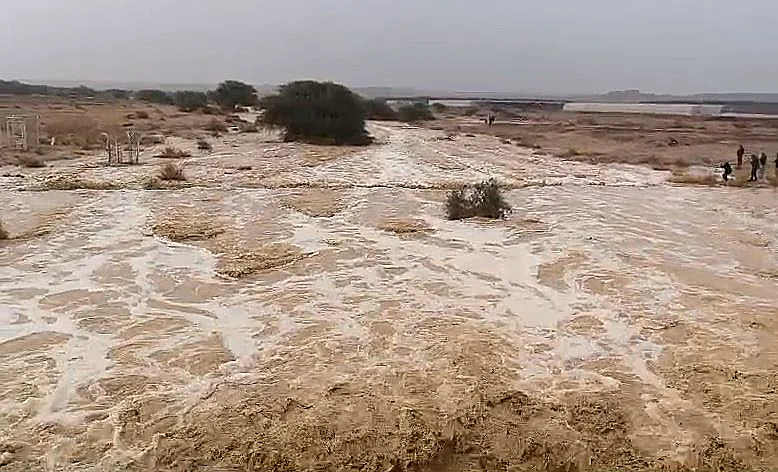 שיטפון בנחל שלהב, הערבה התיכונה