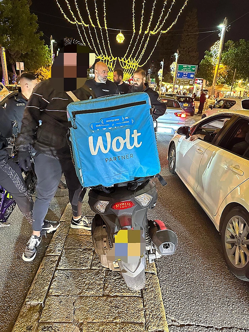 מבצע אכיפה נגד שליחי וולט בחיפה