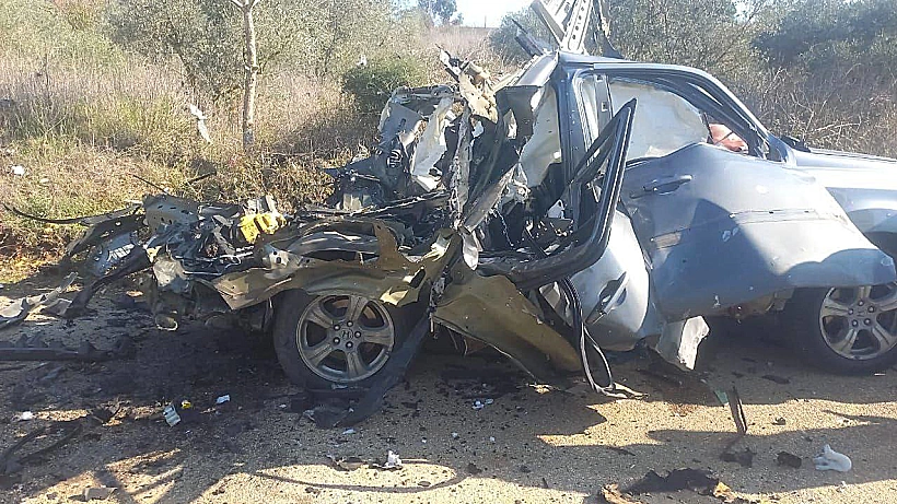 זירת תקיפת הכטב"ם בדרום לבנון
