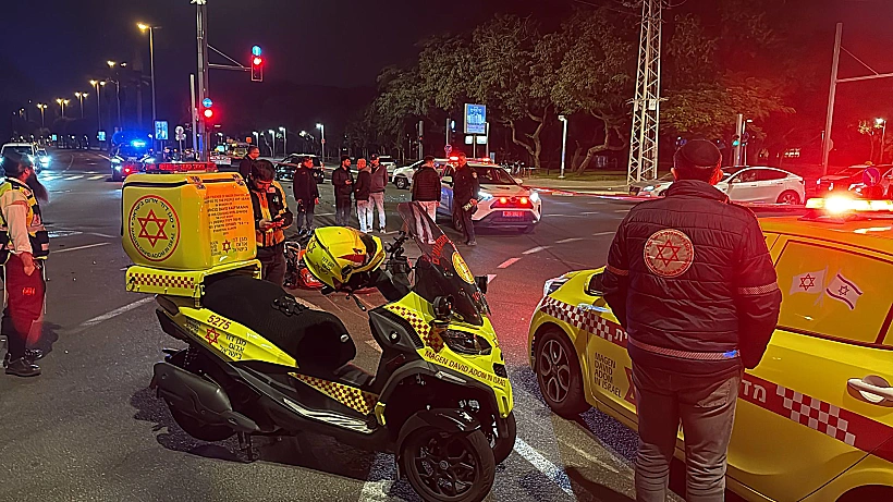 זירת התאונה בשדרות רוקח בת"א