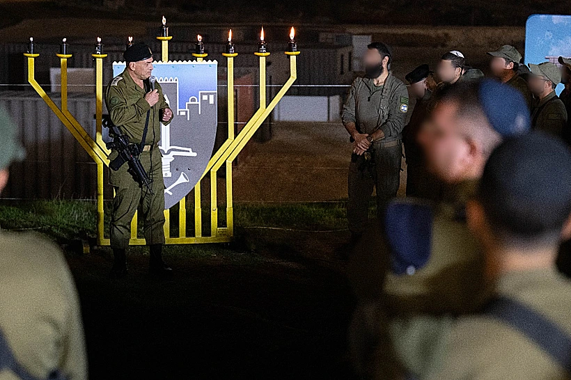 הרמטכ"ל אייל זמיר בהדלקת נר שמיני עם חטיבת "החשמונאים"