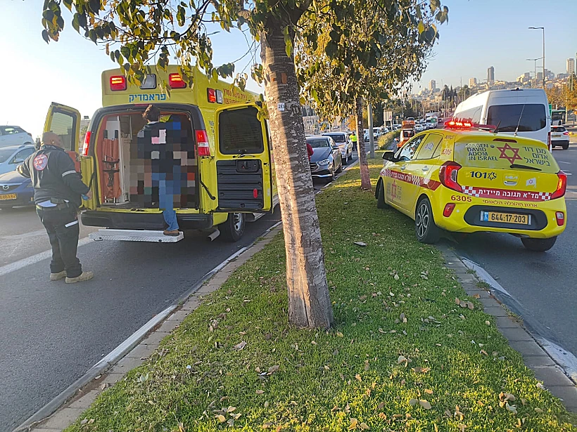 זירת התאונה בירושלים