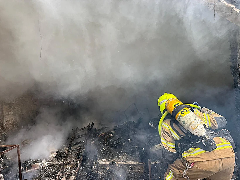 זירת השריפה בצפת