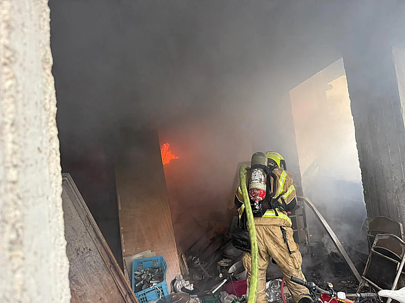 זירת השריפה בצפת