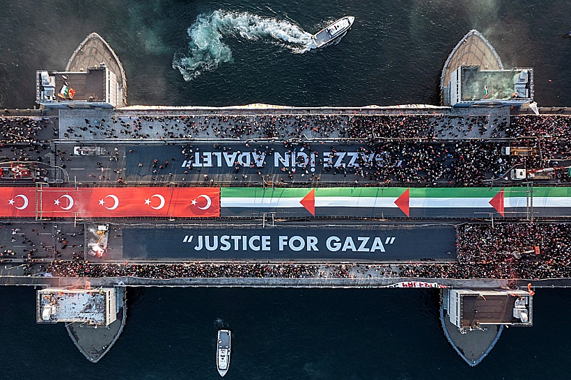 הפגנה פרו פלסטינית באיסטנבול בטורקיה