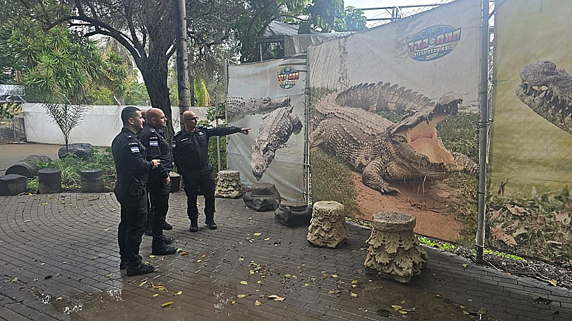 אנשי מקצוע של שב״ס בסיור בחמת גדר כדי לבדוק ייבוא תנינים לבתי כלא ביטחוניים
