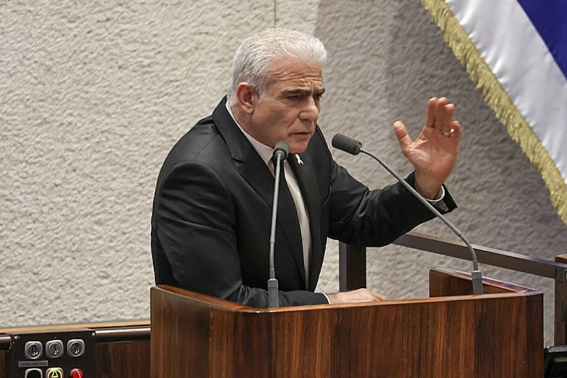 D St199ראש האופוזיציה יאיר לפיד במליאה