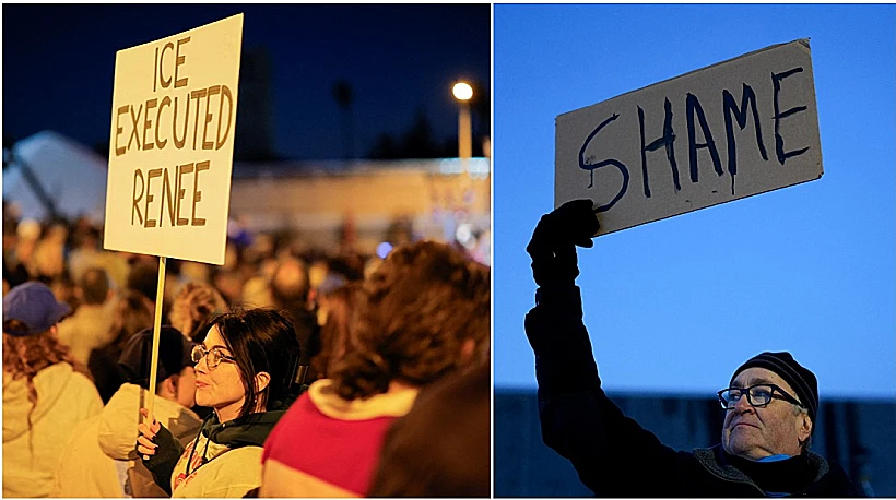 הפגנות נגד ICE בזירת הירי במיניאפוליס