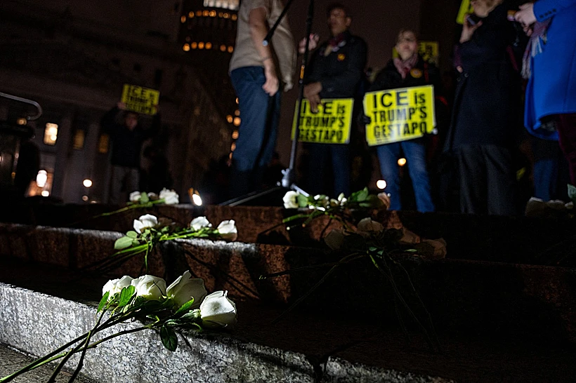 הפגנות נגד ICE בזירת הירי במיניאפוליס