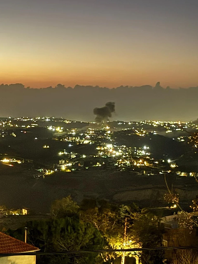 עשן מיתמר בלבנון