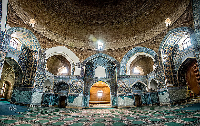 Interior Of Blue Mosque Tabriz המסגד הכחול בתבריז מבפנים