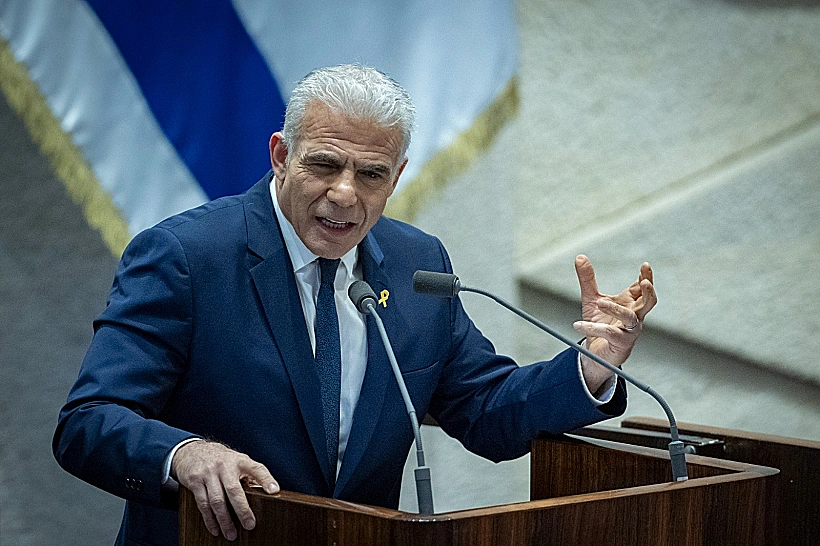 ראש האופוזיציה לפיד הערב בכנסת