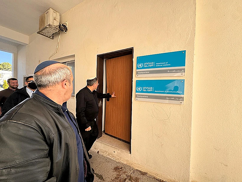 השר בן גביר במתחם אונר"א בירושלים