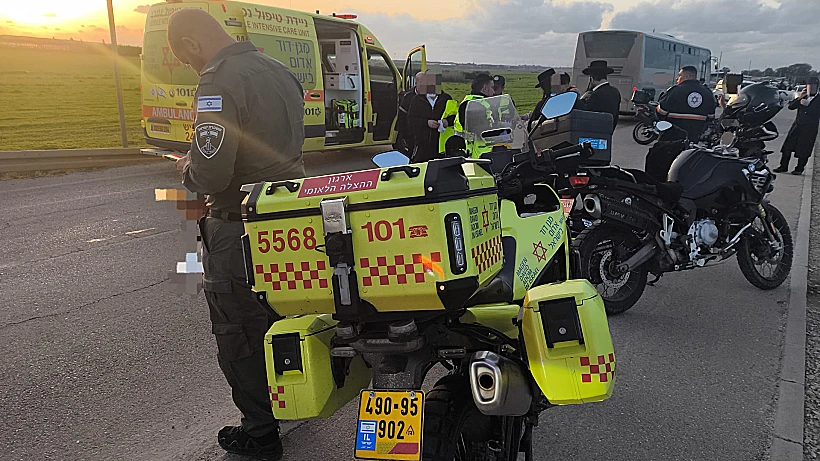 זירת התאונה ליד קריית גת