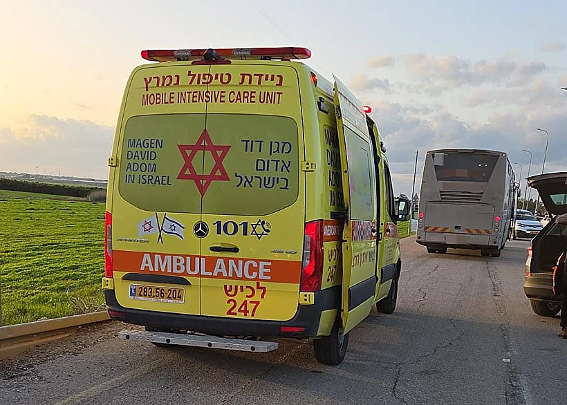 זירת התאונה ליד קריית גת