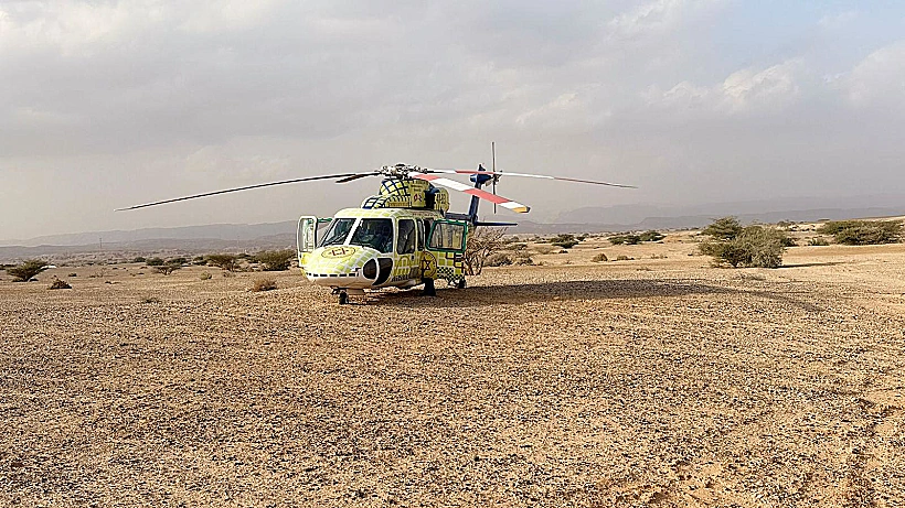 אמבולנס, מסוק מד"א באזור ים המלח