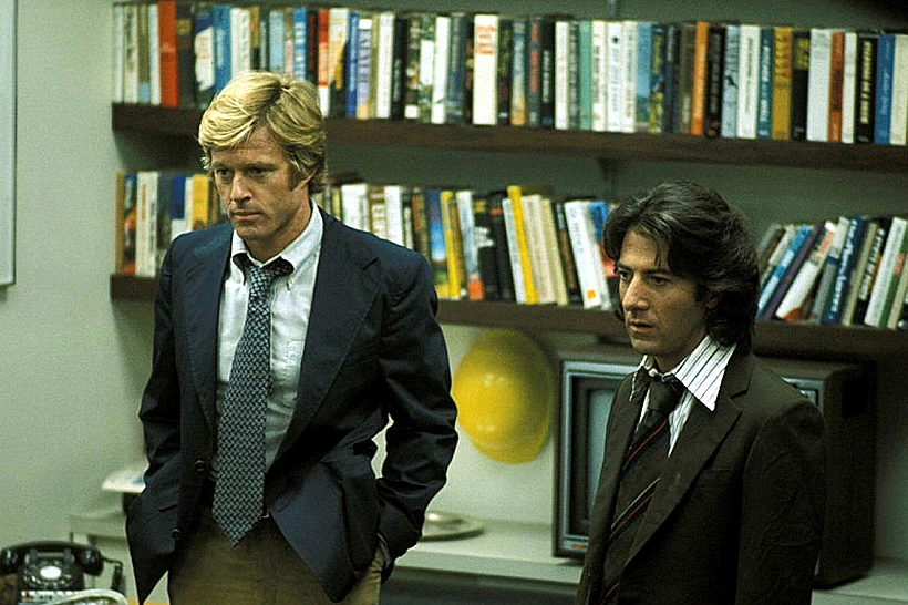 דסטין הופמן ורוברט רדפורד ב"כל אנשי הנשיא"