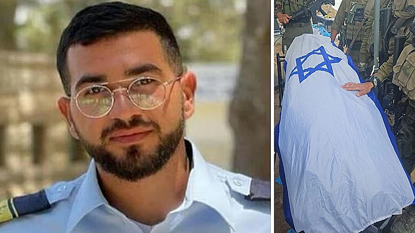 ארונו של רן גואילי אחרי שאותר בעזה