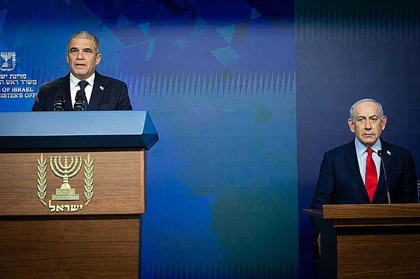 רה"מ נתניהו ותא"ל במיל' גל הירש במסיבת העיתונאים