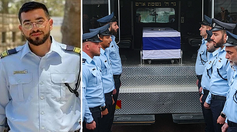 ארונו של רן גואילי בטקס ההספדים במיתר