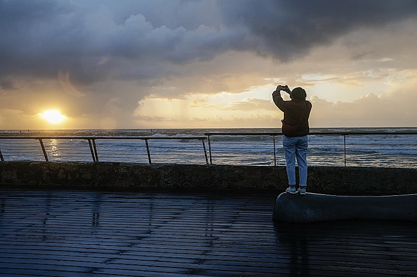 יום חורפי בנמל תל אביב