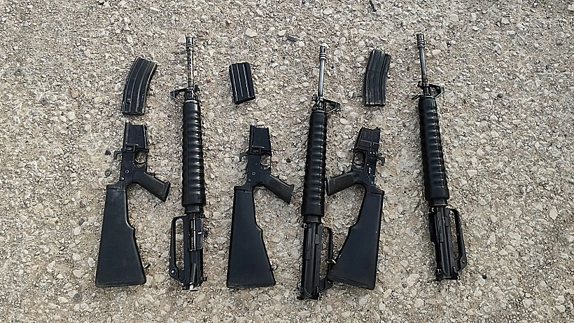 הנשקים שאותרו בגבול מצרים