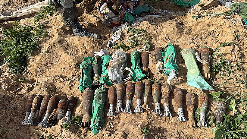 אמל"ח שאותר בשקי סיוע של אונר"א בעזה