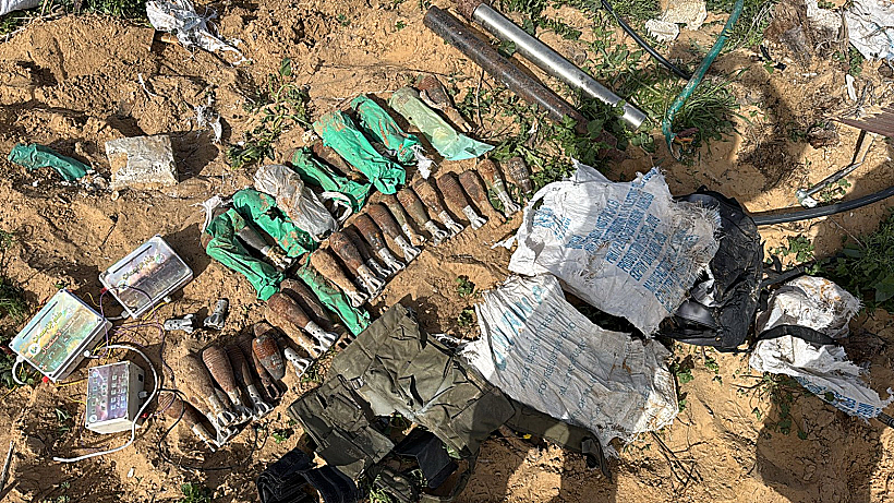 אמל"ח שאותר בשקי סיוע של אונר"א בעזה