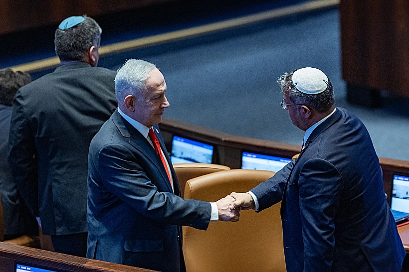 רה"מ נתניהו והשר בן גביר בכנסת