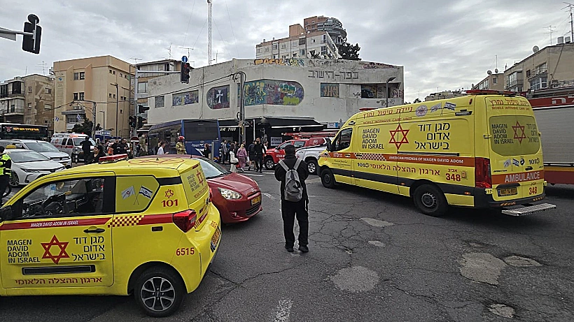 זירת התאונה ברמת גן