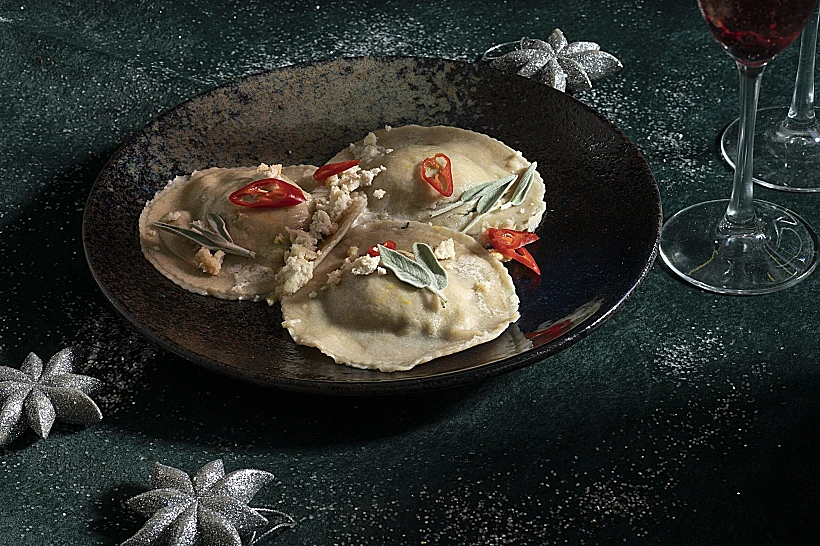 רביולי תרד של משק ברזילי