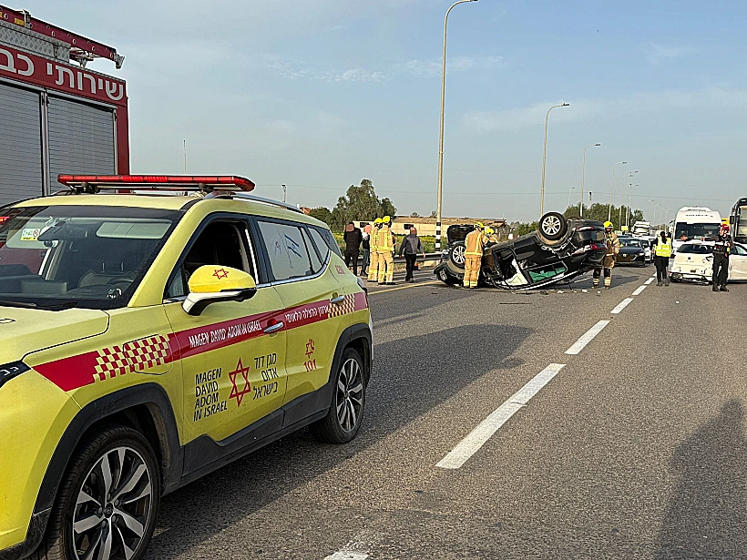 זירת התאונה בצומת גילת