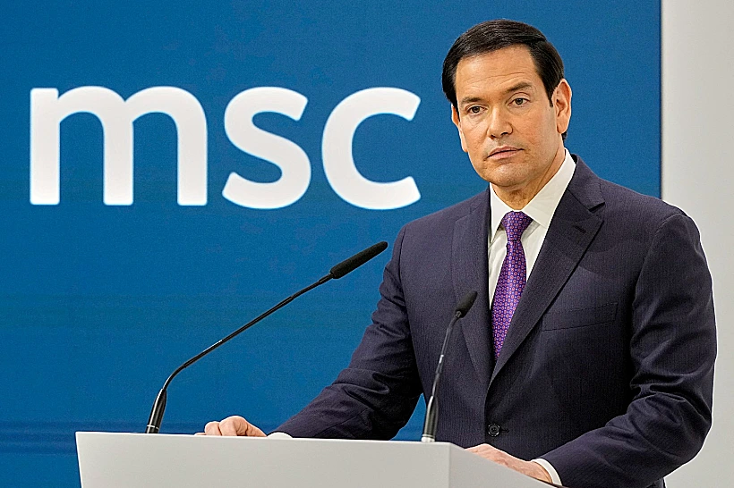 מזכיר המדינה האמריקני מרקו רוביו בוועדת הביטחון השנתית במינכן