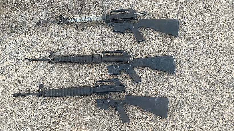 נשקים שנתפסו בסיכול ניסיון ההברחה ממצרים