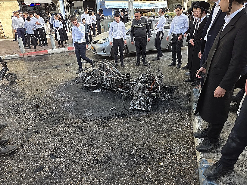 אופנוע שרופף בבני ברק