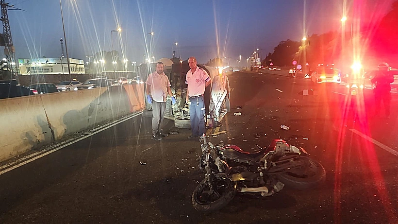 זירת התאונה בכביש 5