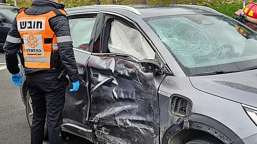 זירת תאונת האופנוע בירושלים