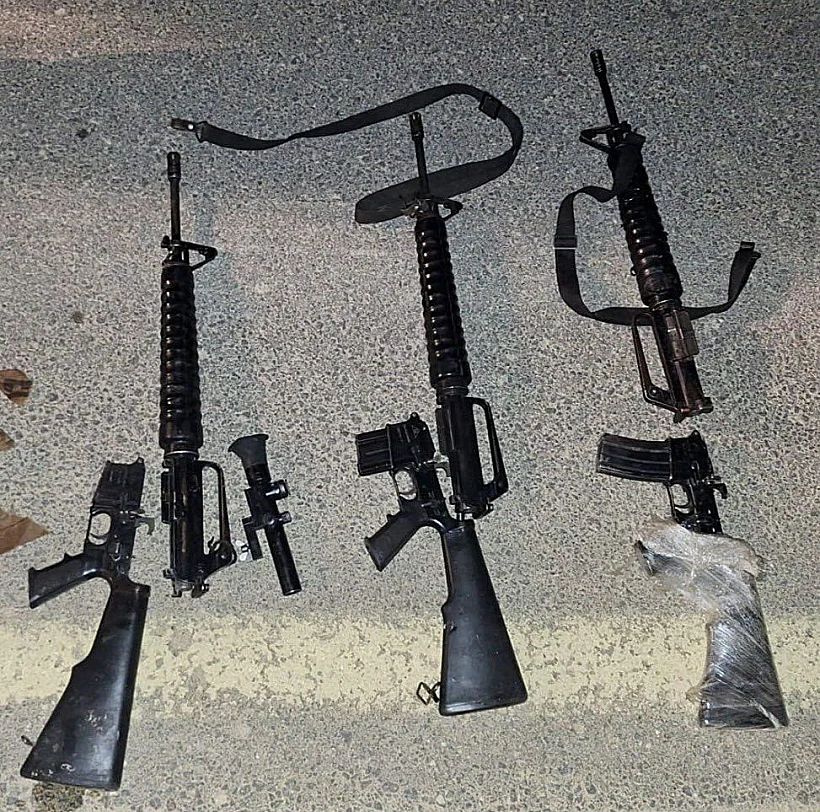 הנשקים שנתפסו בגבול מצרים