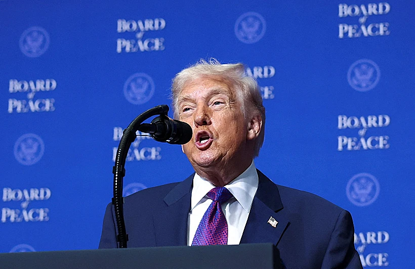 הנשיא טראמפ בכינוס הראשון של מועצת השלום