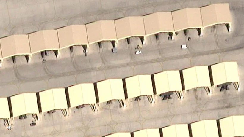 תיעוד מלוויין: מטוסים אמריקניים בבסיס בירדן