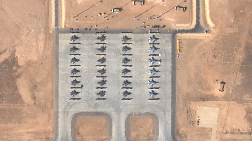 תיעוד מלוויין: מטוסים אמריקניים בבסיס בירדן