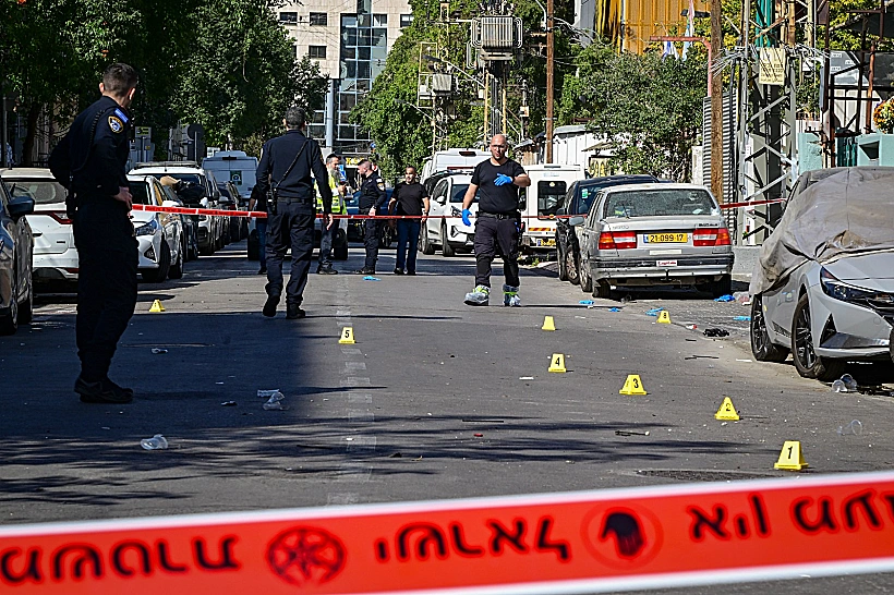 זירת הרצח מחוץ למועדון בתל אביב