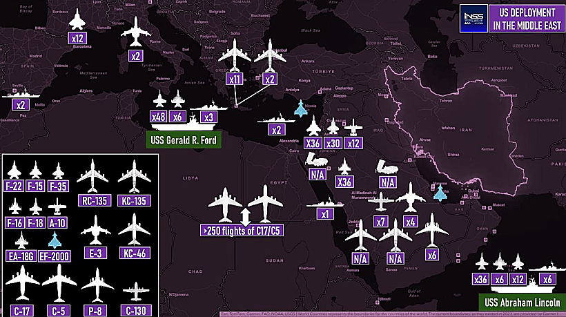 פריסת הכוחות האמריקנים במזה"ת