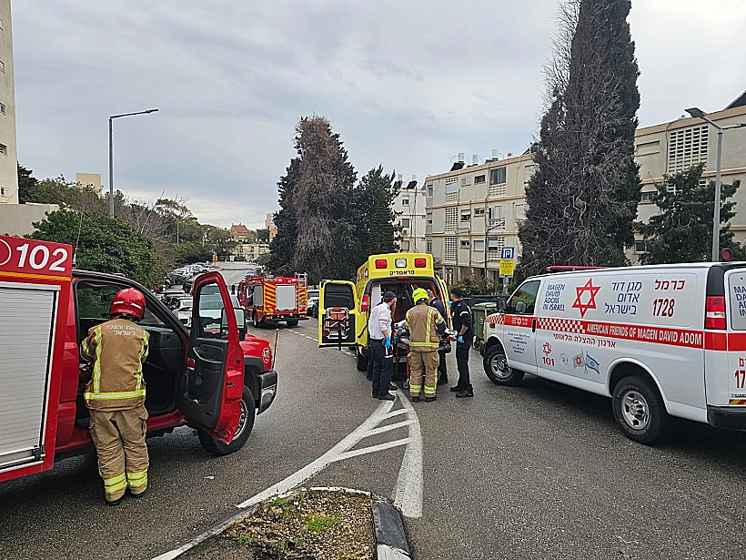 זירת התאונה בחיפה