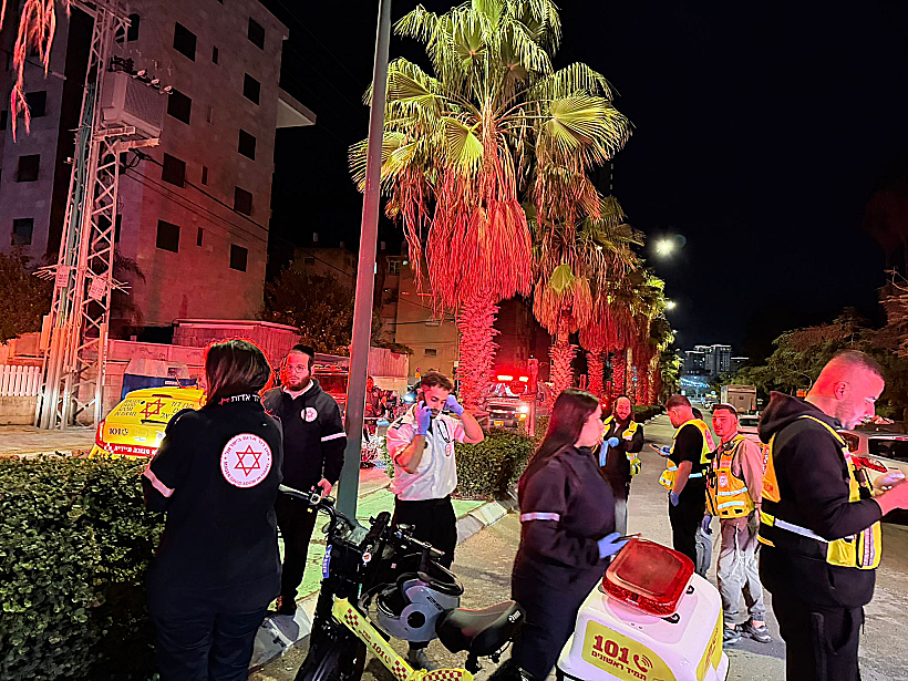 זירת השריפה בנתניה